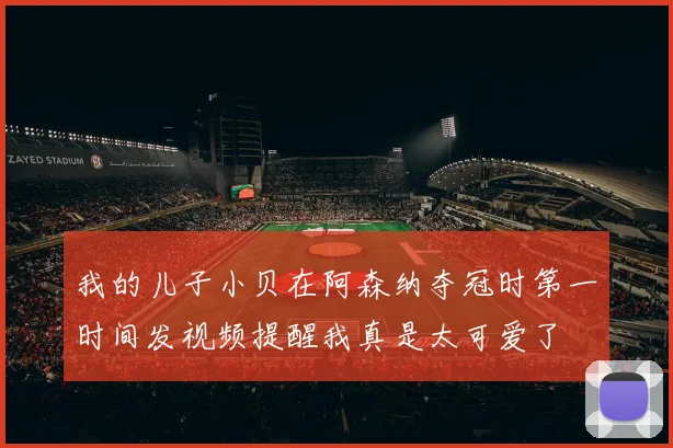 我的儿子小贝在阿森纳夺冠时第一时间发视频提醒我真是太可爱了